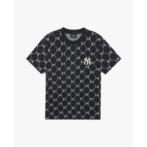 MLB - Áo thun unisex cổ tròn tay ngắn Diamond Monogram Jacquard_3ATSM0143-50BKS