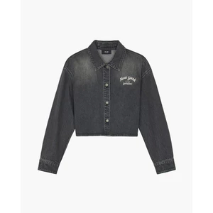 MLB - Áo sơ mi denim nữ cổ bẻ tay dài Varsity Culsive_3FDRV0144-50CGS