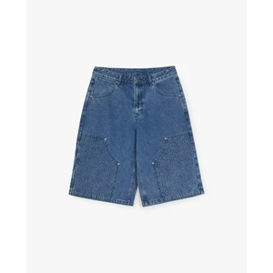 MLB - Quần short jeans nam Diagram Monogram Embossed_3LDPM0253-50INS