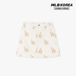 MLB - Chân váy denim mini phom chữ A Basic Multi Megalogo Print_3FDSB0143-07CRS