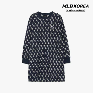 MLB - Đầm mini cổ tròn tay dài Classic Monogram Jaquard Overfit_3FOPM0134-07NYD