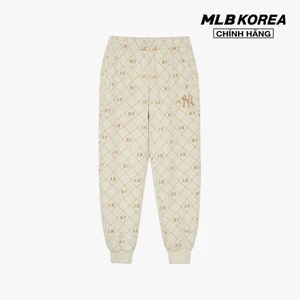 MLB - Quần jogger unisex lưng thun Diamond Monogram Jacquard_3APTM0134-50CRD