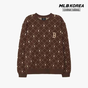 MLB - Áo sweatshirt unisex cổ tròn tay dài Diamond Monogram Jacquard_3AMTM0134-43BRD