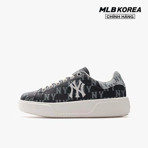 MLB - Giày sneakers unisex cổ thấp Chunky Classic All Over Monogram_3ASXCCM3N-50BKS