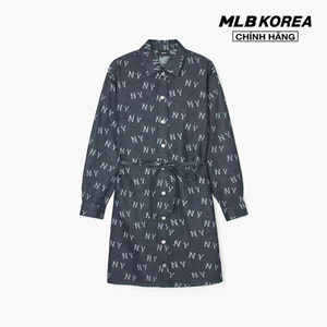 MLB - Đầm sơ mi denim cổ bẻ tay dài Classic Jacquard Monogram_3FDDM0141-50NYD