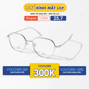 Gọng kính đa giác nữ LILYEYEWEAR chất liệu B-Titanium cao cấp thanh mảnh nhẹ nhàng kiểu dáng thời trang 86619