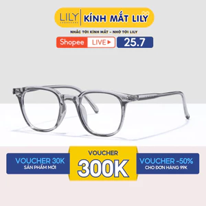 Kính gọng vuông LILYEYEWEAR chất liệu nhựa cứng cáp kiểu dáng dễ đeo màu sắc thời trang 3589
