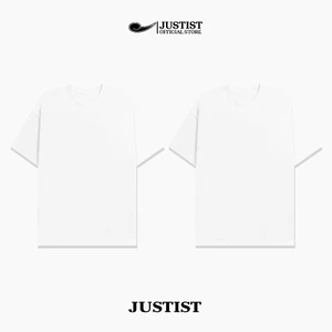Áo thun Justist Localbrand Unisex COMBO 2 áo thun TRẮNG trơn chất cotton Tay Ngắn TSJT000