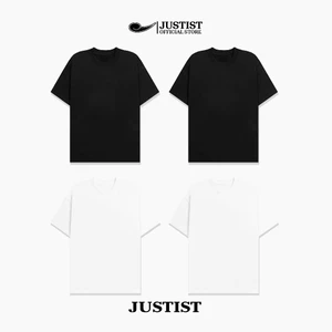 Áo thun Justist Localbrand Unisex COMBO áo thun TRẮNG Đen trơn chất cotton Tay Ngắn TSJT000