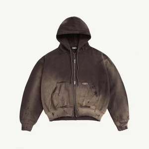 TRASH FULLZIP HOODIE BROWN / HOODIE ZIP DENIM / GAMBLE WORLDWIDE