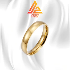 [Có thể khắc 2 mặt] Nhẫn DZ Zeal Vàng Kim cặp đôi khắc tên theo yêu cầu unisex nam nữ [Bảo hành 5 năm]