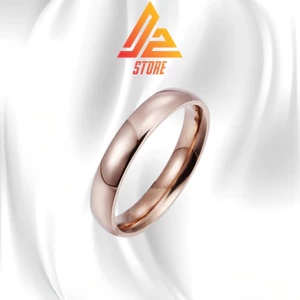 [Có thể khắc 2 mặt] Nhẫn DZ Zeal Vàng Hồng cặp đôi khắc tên theo yêu cầu unisex nam nữ [Bảo hành 5 năm]