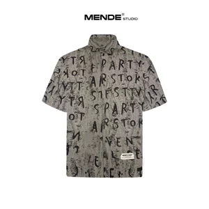 Alphabet Shirt - Áo sơ mi nam tay ngắn Mende