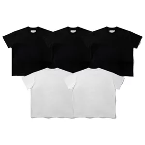 Áo thun trơn cổ tròn HIGHCLUB TRẮNG/ĐEN Oversize - unisex