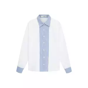 Áo Cardigan 67% Vải thun Phối Sơ Mi Form Oversize Unisex - WHITE HALF-BREED CARDIGAN