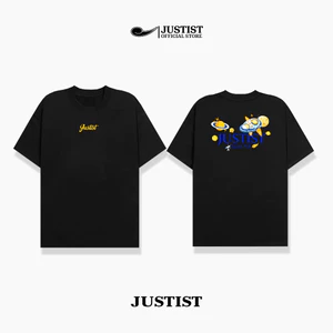 Áo Thun Nam JUSTIST SPACE PLANET Tshirt Tay Ngắn Chất Cotton TSJT105