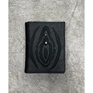 [SNM] EMBRODY - Ví da thêu hoạ tiết đính khuyên/ Vulva - Wallet