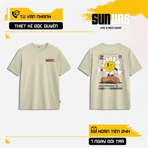 Áo Phông Local Brand Nam Nữ Unisex SUN Cổ Tròn Tay Ngắn Oversize 100% Cotton Áo Thun Nam Nữ Mã SUN11