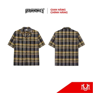 Áo Sơ Mi URBAN MONKEY Medellin Shirt Vải Tweed màu vàng đen Form Oversize Nam Nữ Local Brand