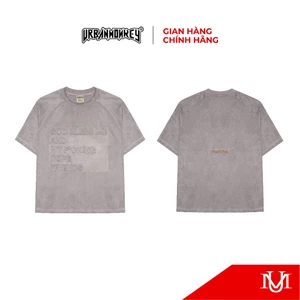 Áo Thun Da Lộn Nam Nữ Unisex URBAN MONKEYS " 3D QUOTE F&F SUEDE TEE PURPLEE " Chất Liệu Da Lộn Cao Cấp In Phối Màu Tímmm