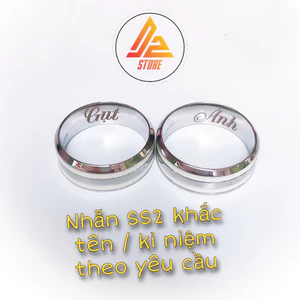 [Khắc theo yêu cầu] Nhẫn Titan v2 Emalie cặp đôi thời trang Titanium thép không gỉ 316L [Bảo Hành 5 năm]