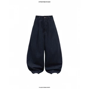 HYPNOTISM | FLAQUE DENIM PANTS - Quần denim ống cong túi vát unisex, form rộng streetwear cá tính