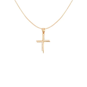 Dây Chuyền Thánh Giá Gold Đính Hạt