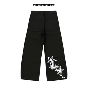 Quần Jean dài ống rộng in hình ngôi sao starlight THEBROTHERS Unisex -Wideleg Jean