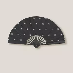 Eleven - Quạt cầm tay in logo Monogram Folding - màu Đen