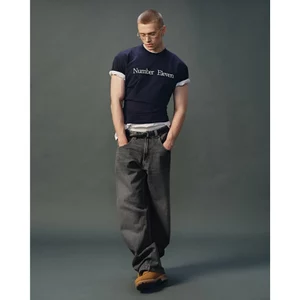 Eleven - Áo Thun Unisex Nam Nữ In Chữ Number Eleven Ngang | Màu Xanh Đen