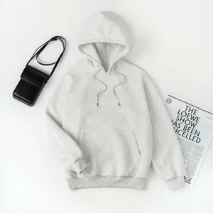 Áo Hoodie Trơn Fom Rộng unisex basic nỉ bông dày ấm phong cách Hàn Quốc