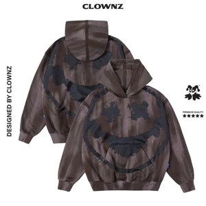 Áo hoodie ClownZ Grunge Smiley Hoodie local brand form rộng đồ mùa đông nam nữ unisex