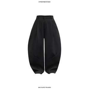 HYPNOTISM | SINE PLEATED TROUSERS - Quần tây ống cong line xẻ tà xéo
