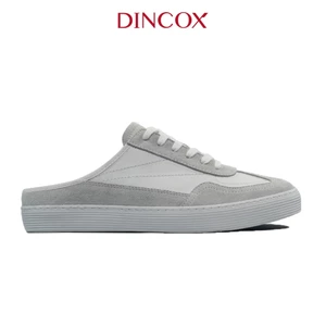 Giày Sục Đạp Gót Mules Sneaker Unisex DINCOX DC37 Lazy Mule Off/White Chất Liệu Da