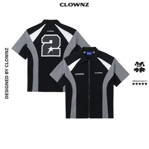 Áo sơ mi ClownZ Number 2 Heavy Duty Cotton Shirt vải da lộn style gothic unisex nam nữ local brand