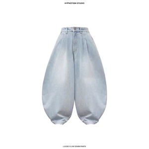 HYPNOTISM | LOOSE FLOW DENIM PANTS - Quần jeans ống cong, form rộng streetwear cá tính