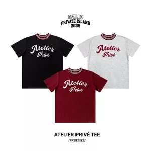 FFCLUB - ÁO THUN FORM RỘNG WAFFLE LOGO THÊU PRIVE MIX