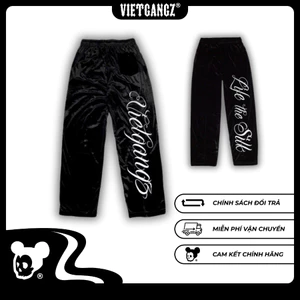 【Chính Hãng】Quần Dài Nhung Lụa Vietgangz "Black Velvet Pants" - Unisex Local Brand, Streetwear