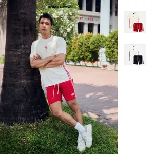 Set T-shirt Short Nam The Star Dualine, Chất Vải Áo Cotton, Quần Nỉ Thoải Mái, SB0052, SOME HOW STORE