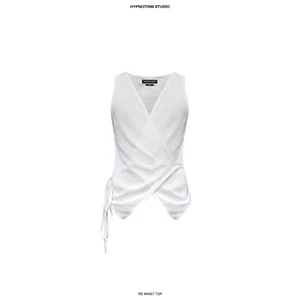 HYPNOTISM | "TIE WAIST TOP'' - Áo tà đắp thắt dây xuyên thấu nhẹ
