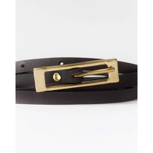 HYPNOTISM | “SEAM LEATHER BELT” - Thắt lưng da khoá vuông vàng