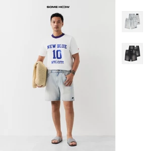  Quần Short Nam Straight Back Pocket, Chất Vải Jean Cotton Thoải Mái, QS0116, SOME HOW STORE