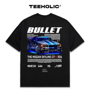 Áo Thun Nam Nữ TEEHOLIC Cotton Cao Cấp Xe Hơi Nissan Gt34 Bullet Phong Cách Retro Y2K - THSI20