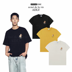 Áo Thun ADLV Beach Bear (Duty-Free Shop Exclusive) Dáng Oversized Màu Đen/Kem/Vàng - Hàng chính hãng
