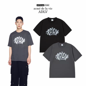Áo Thun ADLV Universe Logo dáng oversized màu đen/than chì - Hàng chính hãng