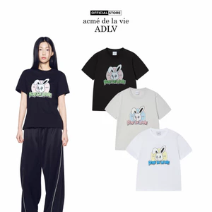 Áo Thun ADLV Nineties Retro Bunny Woman dáng Standard màu đen/trắng/xám nhạt - Hàng chính hãng