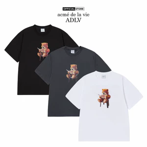 Áo Thun ADLV Ac Bear X Café Đọc Báo Vietnam Exclusive dáng Oversized màu đen/trắng/than chì - Hàng chính hãng