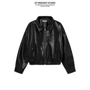 Áo Khoác Da Tay Phồng 67PERCENT / 67% Y2K Chất Liệu Faux Leather Cao Cấp - 2000 LEATHER JACKET