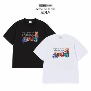 Áo Thun ADLV Ac Bear X Trà Đá Vỉa Hè Vietnam Exclusive dáng oversized màu đen/trắng - Hàng chính hãng