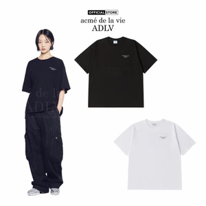 Áo Thun ADLV Ribbon Basic Logo Dáng Oversized Màu Đen/Trắng - Hàng chính hãng